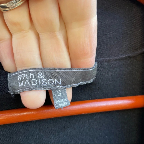 89th & MADISON Women’s Cropped Black Open Front Sweater 3/4 Sleeve Size Small - Picture 3 of 10